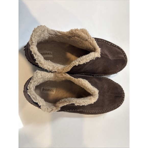 Sorel Manawan Brown Leather Slippers Mens Size 13 NM1466-287 main image 5